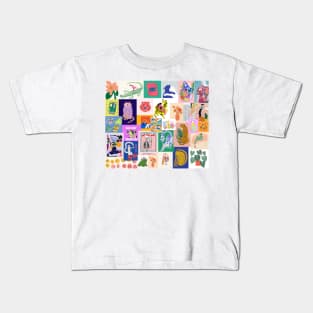 graphic art prints collage Kids T-Shirt